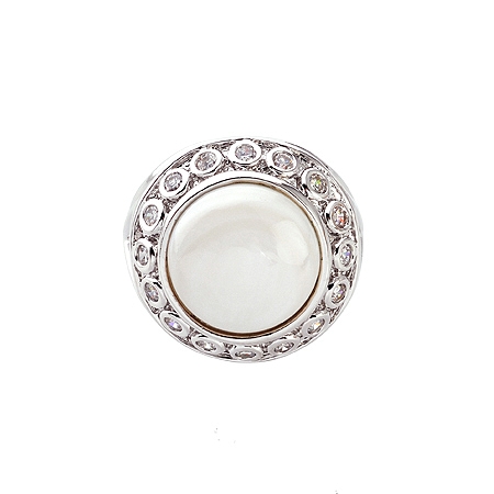 silver white stone ring silver white stone ring